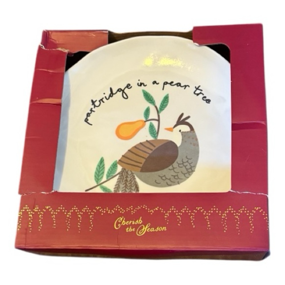 12 Days of Christmas Melamine Appetizer Plates Set of 12 Holiday